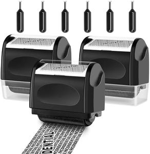 Identity Theft Protection Roller Stamp - Confidential Roller Stamp for Identity Protection & Security Stamp- Blocks Out Privacy Information, Guard Your Address & ID (3 Pack)
