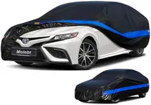 Molebt Car Cover Waterproof All Weather for Automobiles, Universal Fit Chevrolet Corvette/Camaro, Ford Mustang/Fusion, Honda Accord/Civic, KIA Optima/Stinger, Hyundai Sonata, Nissan Maxima etc.