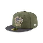 New Era Green Bay Packers 59fifty Basecap On Field 2018 Salute To Service Green - 7 5/8-61cm