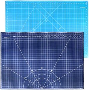 24 x 36 Inch A1 Size Self Healing Cutting Mat,Thickened 5 Layer PVC Construction Craft Mat,Double Sided Cut Mats Non-Slip Perfect for Craft, Fabric, Quilting, Sewing (Blue)