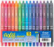 PILOT FriXion Clicker Gel Ink Pens 0.7mm, Assorted Colors, 15-Pack