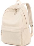 YOOLOVE School Backpack for Teens, Lightweight College Bookbag for Girls Travel, 17 Inch Casual Daypack Laptop Bag for Women, Corduroy-beige, Large, Casual