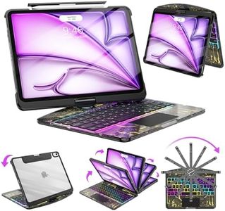SIBEITU Clear Keyboard Case for iPad Air 13 Inch (M4/M3/M2, 2026/2025/2024)