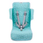 JYOKO Kids Pram Liner for Stroller Compatible with Maclaren Quest, Techno, Triumph, XT, 100% Cotton (Mint Sparkles)