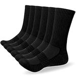 Alaplus Mens womens Socks 6 Pairs Wicking Breathable Cushion Comfortable Casual Crew Socks Outdoor Multipack Performance Hiking Trekking Walking Athletic Socks