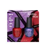 OPI Nail Polish, Long Lasting Luxury Nail Narnish, Terribly Nice Holiday Collection, Nail Lacquer, Duo Pack, 2 x 15ml