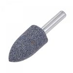 sourcing map 5 Pcs Abrasive Mounted Stone 1/4" Shank 0.63" Dia Conical Corundum Grinding and Polishing Head for Engraving Rotary Tool