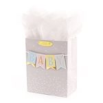 Hallmark 5WDB1100 Baby Gift Bag with Tissue Paper, Medium, Baby Banner