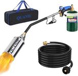 Propane Torch Weed Burner Kit,1,800,000 BTU Weed Torch Blow Torch with 1lb Propane Cylinder Adapter and Storage Bag,Flamethrower with Turbo Trigger and 10FT Hose for Flame Weeding,Roofing,Melting Ice