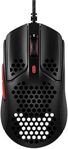 HyperX Pulsefire Haste – Gaming Mouse – Ultra-Lightweight, 59g, Honeycomb Shell, Hex Design, HyperFlex USB Cable, Up to 16000 DPI, 6 Programmable Buttons - Black/Red