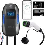 LEISHENG ENERGY EV Charger, 7kW Electric Car Charger with 6 Metres Type 2 Charging Cable, 4.3" LED Display, IP65 Waterproof