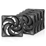 ARCTIC P14 Max (5 Pack) - PC Fan, High-Performance 140mm Case Fan, PWM controlled 400–2800 rpm, Optimised for static pressure, 0dB mode - Black