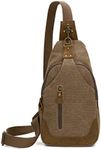 KL928 Canvas Sling Bag Crossbody Backpack Shoulder Casual Rucksack for Men Women