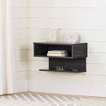 South Shore Furniture Sazena Floating Nightstand-Gray Oak