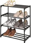 SOKOSEN 4-Tier Small Shoe Rack, Met