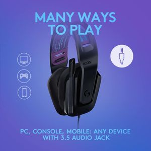 Logitech G335 Wired Gaming Headset – Black