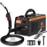 HZXVOGEN MIG Welder, 145A Flux Core Welder 110V/220V Dual Voltage Automatic Wire Feed Gasless MIG Welding Machine, IGBT Inverter Portable Welders(MIG145)