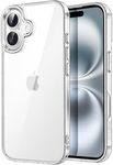 JETech Case for iPhone 16 Plus 6.7-Inch, Non-Yellowing Shockproof Phone Bumper Cover, Anti-Scratch Clear Back (Clear)