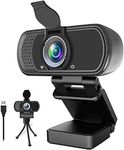 1080P Webcam,Live Streaming Web Camera with Stereo Microphone, Desktop or Laptop USB Webcam with 110 Degree View Angle, HD N5 Webcam for Video Calling, Recording, Conferencing, Streaming, Gaming