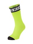 SEALSKINZ Unisex Scoulton Waterproof Warm Weather Mid Length Sock With Hydrostop, Neon Yellow, M EU