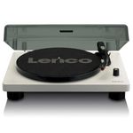Lenco LS-50 Vinyl Record Player Turntable Bluetooth with Integrated Speaker Preamp 33, 45 and 78 RPM Vinyl to MP3, Includes Extra Stylus Grey Imported from EU