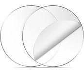 3nesh 3 inch dia transparent acrylic glass round circle disk sheet board for diy art and craft school office project glass painting (3 inch Pack of 10) (6 inch Pack of 4, CIRCLE)