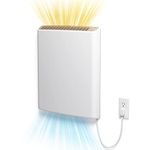 Envi Plug-in Electric Panel Wall Heaters for Indoor Use, Energy Efficient 24/7 Heating w/Safety Sensor Protection, Patented Quiet Fan-less Design, Easy 2-Min Install, Indoor Space Heater, Made in USA