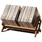 Aofure Premium vinyl Record Holder storage, 80-100 LP Vinyl Record Storage Holders, Quick Assembly Vinyl Record Rack, Album Holders for Vinyl Records, CD Holder Organizer for Files/Book/Magazine