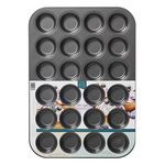 Chicago Metallic Bakeware Professional Non-Stick 24 Cup Mini Muffin Pan, Grey