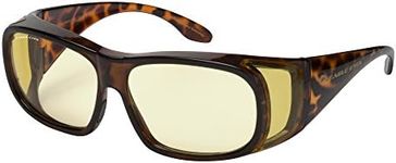 Eagle Eyes Night-LITE FitOns Night Driving Glasses with Anti Reflective Coating - Tortoise