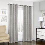 Eclipse Curtains Grommet Single Window Curtain Panel, Grey, 52" x 63"