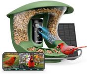 Birdfy 2 Smart Bird Feeder with Camera, Dual-Lens (2K+1080P) Camera for Live Streaming & Close-Up Photos, AI Identifies Bird Species, Solar-Powered Backyard Birdwatching Gift