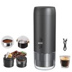 olkezz® 2 in 1 Portable Electric Espresso Machine, Travel Coffee Maker for Camping, Car Coffee Maker with USB-C Rechargable, Compatible with Coffee Powder and Nespresso Capsule for RV, Hiking, Office