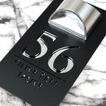 K Smart Sign | Bellissima LED F32 | Contemporary House Signs Plaques Door Numbers 1-9999 Street Name SOLAR LIGHT LED For Wall Personalised Laser Cut Mirror! (Matt Black & Silver Mirror)