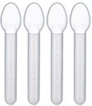 Calibrated Medicine Spoon for Kids, Baby & Toddler - (Pack of 4) - 2 Tsp/10 mL Capacity Plastic Oral Liquid Dose Medication Graduated Dispenser