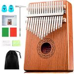 CAHAYA Kalimba 17 Keys Thumb Piano: Finger Marimba Instrument with 2 Thumb Picks for Music Lover, Model CY0338