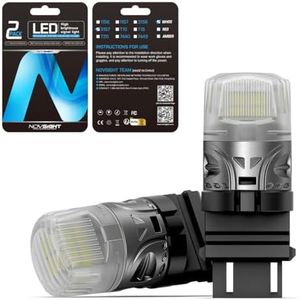 NOVSIGHT 3157 LED Bulbs White, Extremely Bright 3156 3047 3057 Back Up Reverse Light Bulbs Error Free 3056 3356 4156 LED Bulbs for Tail Lights, Parking Lights, DRL, Turn Signal Lights, Pack of 2