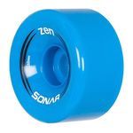 Sonar Wheels - Zen - Quad Roller Skate Wheels - 4 Pack of 32mm x 62mm 85A Wheels | Blue