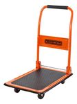 BLACK+DECKER BXWT-H303 Folding Platform Trolley - Hand Truck Max. 80KG - Trolley on Wheels 60 x 40 x 80.5 cm - Transport Cart with Handle - Easy to Store - Steel