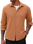 COOFANDY Men's Long Sleeve Button Down Shirts Untucked Shirts for Autumn Winter