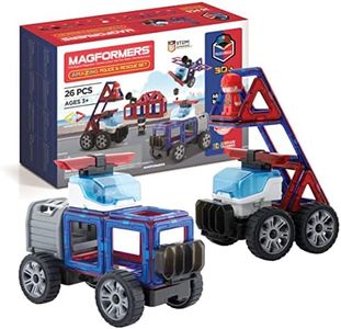 Magformers Amazing Police and Rescue Construction Toy 26 Piece Set