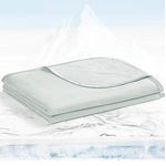 Avoalre Cooling Blanket 150x200cm Arc-Chill Cool Fiber Bamboo Blankets Q-MAX>0.4 Summer Blanket with Double-sided Design Absorb Heat Soft Lightweight Cool Bed Blanket Queen Size Gray