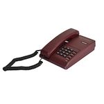 Beetel B11 Corded Landline Phone, Ringer Volume Control, LED for Ring Indication, Wall/Desk Mountable, Classic Design,Clear Call Quality,Mute/Pause/Flash/Redial Function (Made In India)(Dark Red)(B11)