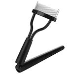 Gugzy® Professional Fashion Make up Steel Needle Mascara Guide Applicator Eyelash Comb Eyebrow Brush Curler Cosmetic Tool (Black Foldable)