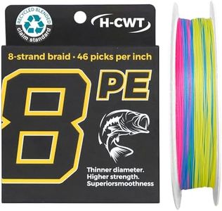 Braided Fishing Line 8-Strand High Density Braid Fishing Line Abrasion Resistant Line Zero Stretch Smooth Long Casting Saltwater & Freshwater