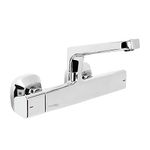 Hindware Italian Collection F530023CP Starc Hot and Cold Sink Mixer with Swivel Spout (Wall Mounted), Brass with Chrome Finish