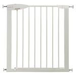 Munchkin Stair Gate, Easy Loc Toddler & Baby Gate, Stair Gate Pressure Fit Baby or Dog Gate, Wide Baby Safety Gate, Stairs & Doorways, Easy Install No-Screws Child Gate, 73-79cm, White