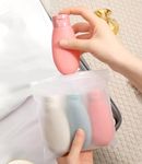 RIXTEC Pack of 3 Refillable Travel Bottles for Toiletries Silicone Container for Cream, Shampoo Hand Wash, Lotion Storage Bottle Travel Accessories Leak Proof (60 ML)