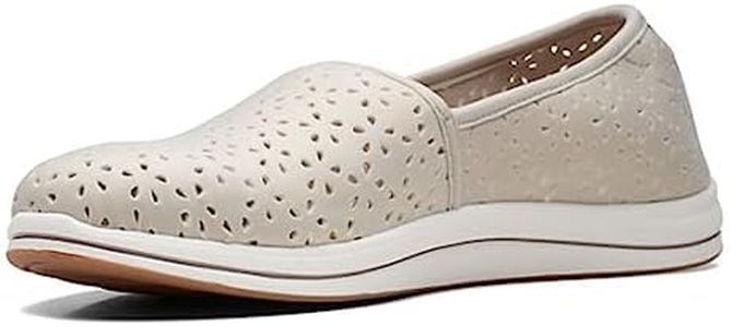 Clarks CloudSteppers Women's Breeze Emily Loafer, Light Taupe Synthetic, 7 Medium US