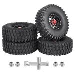 4pcs CrazyHobby RC 1.9 Tires and Beadlock Wheels for Traxxas TRX4 Axial SCX10 II III RR10 Wraith 1/10 RC Crawler Cars Trucks